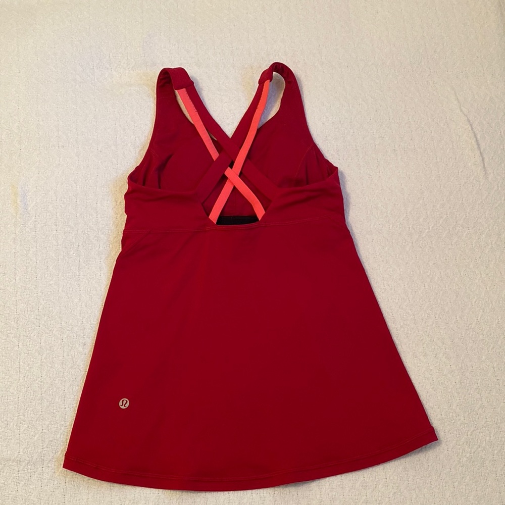 Lululemon Red Tank Top with Built in Support Size 4